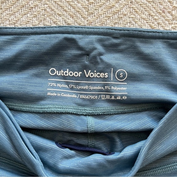 Outdoor Voices Warm Up Leggings Heathered Blue Size Small - Picture 2 of 5
